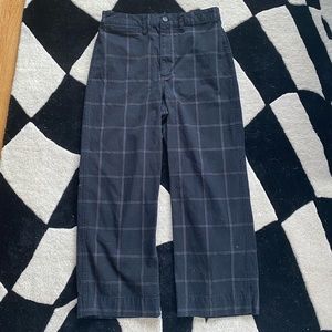 Madwell wide leg Slim Emmett plaid pants